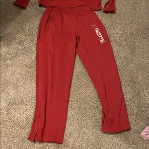OU warm up pants (medium) and pullover (large)